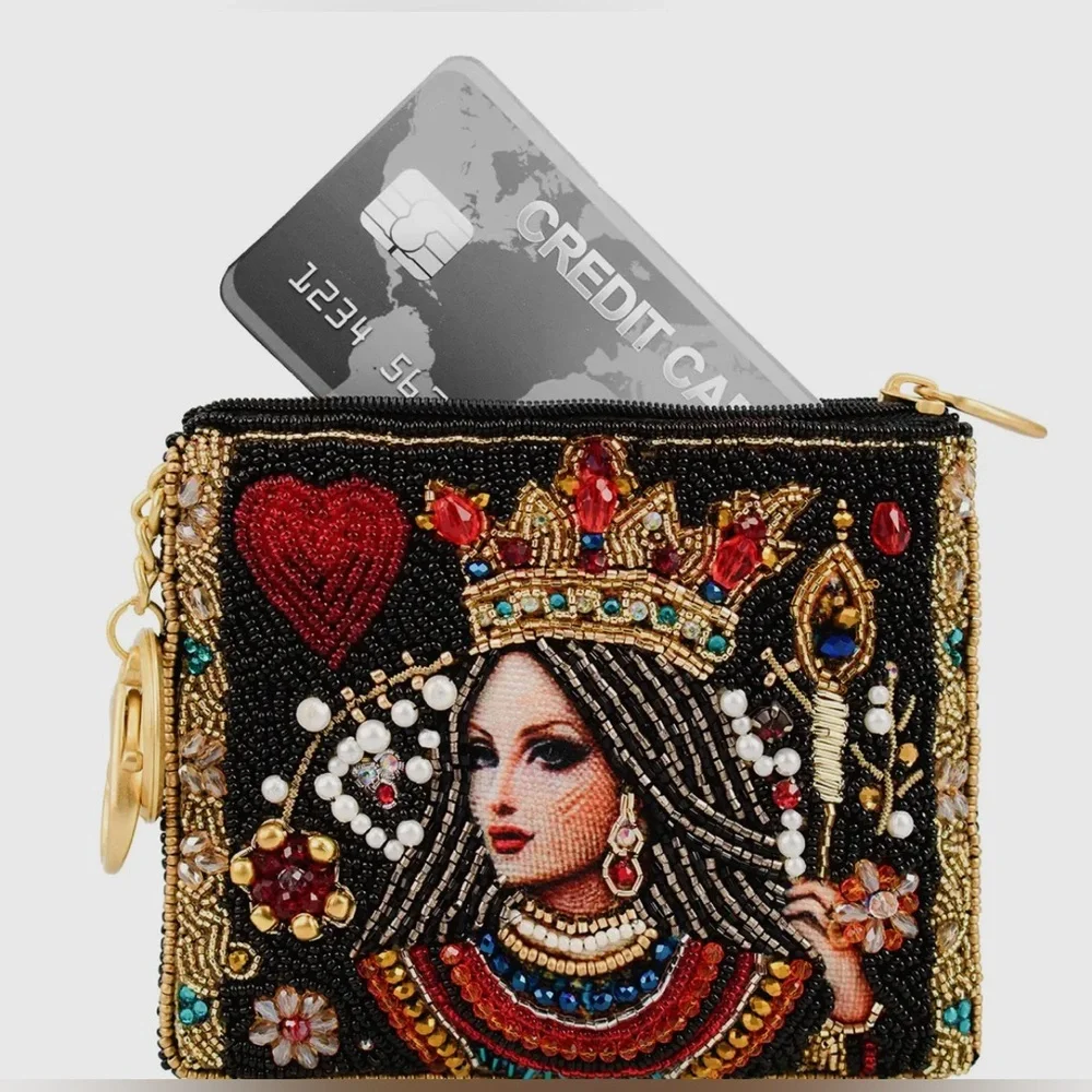 The Queen Mary Frances Card Holder coin purse Handbeaded